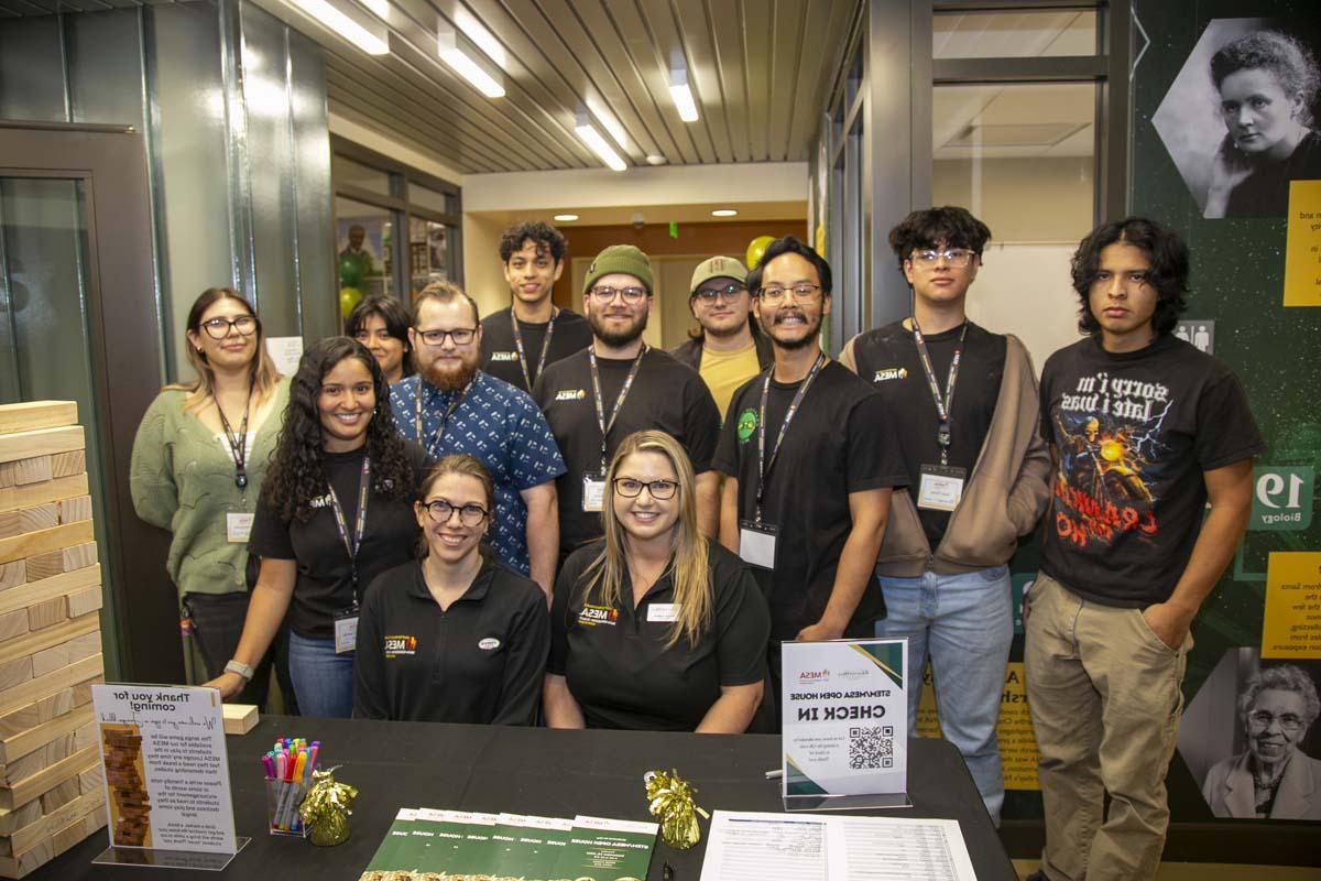 Students at the STEM/MESA Open House.